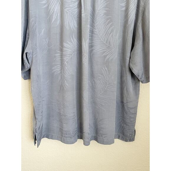 Jamaica Jaxx Mens XXL Blue Button Down Shirt Hawaiian 100% Silk Pre-owned - Picture 8 of 9